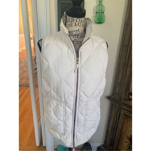 J Crew White Cream Quilted Vest - Picture 9 of 12